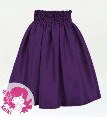 Hula Kids Solid Shantung Pa'u Skirt / Luxury Collection / Dark Purple / Jp154dpu