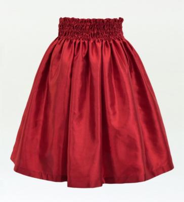 Hula Kids Solid Shantung Pa'u Skirt / Luxury Collection / Dark Red 2 / Jp154drd2