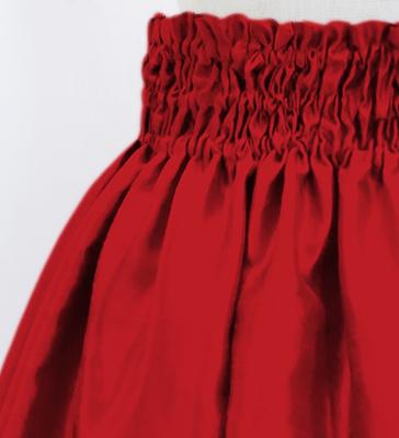 Hula Kids Solid Shantung Pa'u Skirt / Luxury Collection / Dark Red / Jp154drd