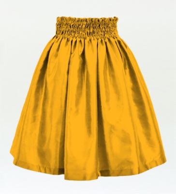 Hula Kids Solid Shantung Pa'u Skirt / Luxury Collection / Dark Yellow / Jp154dye