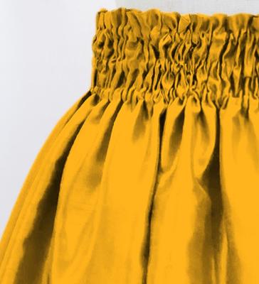 Hula Kids Solid Shantung Pa'u Skirt / Luxury Collection / Dark Yellow / Jp154dye