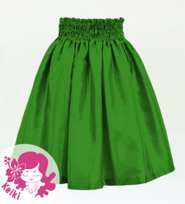 Hula Kids Solid Shantung Pa'u Skirt / Luxury Collection / Emerald Green / Jp154egr