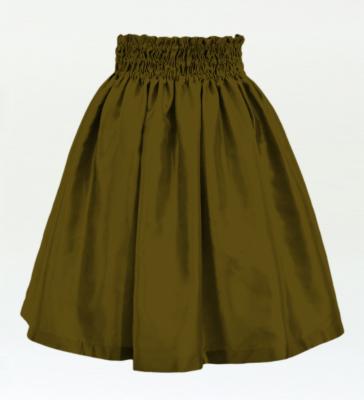 Hula Kids Solid Shantung Pa'u Skirt / Luxury Collection / Khaki / Jp154ka