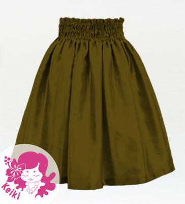 Hula Kids Solid Shantung Pa'u Skirt / Luxury Collection / Khaki / Jp154ka