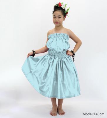 Hula Kids Solid Shantung Pa'u Skirt / Luxury Collection / Light Blue / Jp154lbl