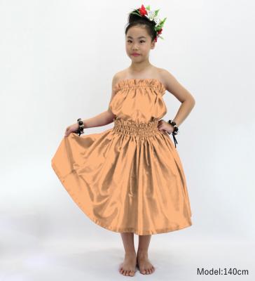 Hula Kids Solid Shantung Pa'u Skirt / Luxury Collection / Light Peach / Jp154lpe