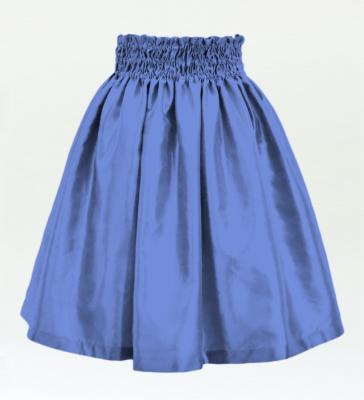 Hula Kids Solid Shantung Pa'u Skirt / Luxury Collection / Marine Blue / Jp154mbl