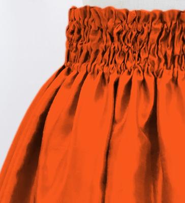Hula Kids Solid Shantung Pa'u Skirt / Luxury Collection / Orange  / Jp154or
