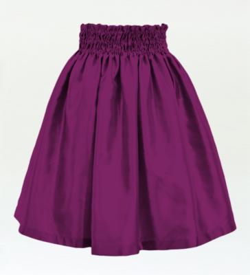 Hula Kids Solid Shantung Pa'u Skirt / Luxury Collection / Red Purple / Jp154rdpu