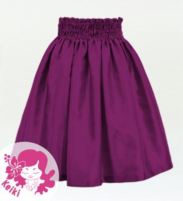 Hula Kids Solid Shantung Pa'u Skirt / Luxury Collection / Red Purple / Jp154rdpu