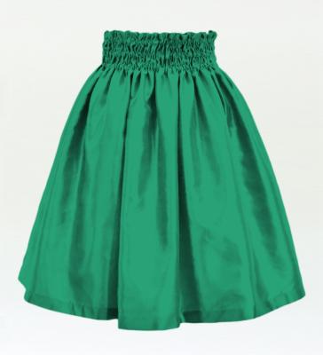 Hula Kids Solid Shantung Pa'u Skirt / Luxury Collection / Turquoise Blue / Jp154tbl