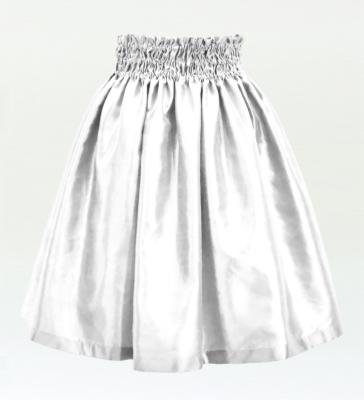 Hula Kids Solid Shantung Pa'u Skirt / Luxury Collection / White / Jp154wh