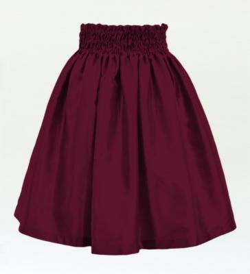 Hula Kids Solid Shantung Pa'u Skirt / Luxury Collection / Wine  / Jp154wi