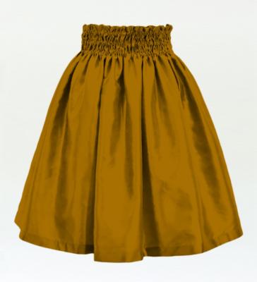 Hula Kids Solid Shantung Pa'u Skirt / Luxury Collection / Yellow Brown / Jp154yebr