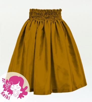 Hula Kids Solid Shantung Pa'u Skirt / Luxury Collection / Yellow Brown / Jp154yebr