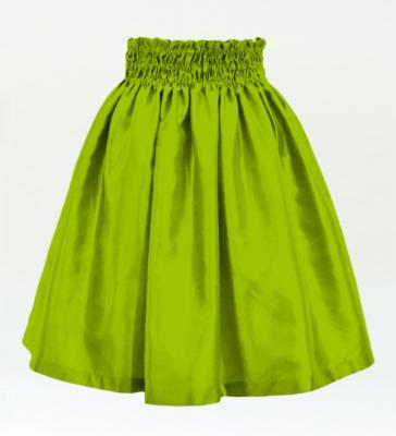 Hula Kids Solid Shantung Pa'u Skirt / Luxury Collection / Yellow Green / Jp154yegr