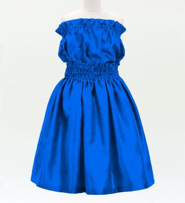 Hula Keiki Solid Shantung Set-Up / Luxury Collection / Blue / Jp155bl
