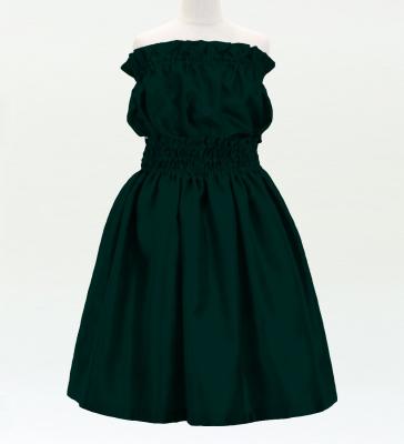 Hula Keiki Solid Shantung Set-Up / Luxury Collection / Dark Green / Jp155dgr