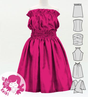 Hula Keiki Solid Shantung Set-Up / Luxury Collection / Dark Pink / Jp155dpi