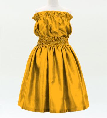 Hula Keiki Solid Shantung Set-Up / Luxury Collection / Dark Yellow / Jp155dye