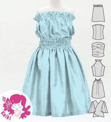 Hula Keiki Solid Shantung Set-Up / Luxury Collection / Light Blue / Jp155lbl