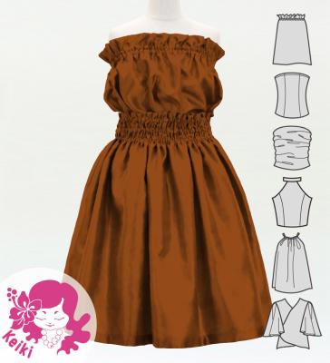 Hula Keiki Solid Shantung Set-Up / Luxury Collection / Light Brown / Jp155lbr