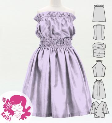 Hula Keiki Solid Shantung Set-Up / Luxury Collection / Lavender / Jp155lv