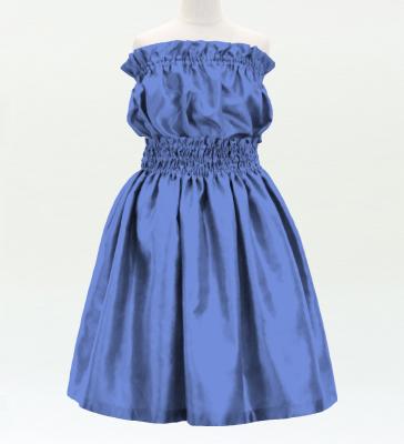 Hula Keiki Solid Shantung Set-Up / Luxury Collection / Marine Blue / Jp155mbl