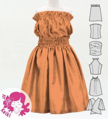 Hula Keiki Solid Shantung Set-Up / Luxury Collection / Peach / Jp155pe
