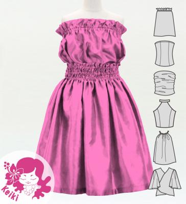 Hula Keiki Solid Shantung Set-Up / Luxury Collection / Pink / Jp155pi