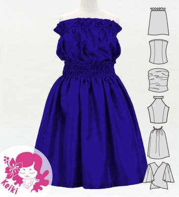 Hula Keiki Solid Shantung Set-Up / Luxury Collection / Royal Blue / Jp155rbl