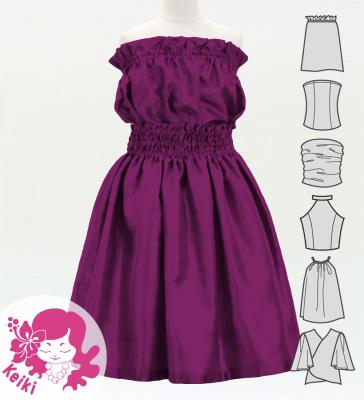 Hula Keiki Solid Shantung Set-Up / Luxury Collection / Red Purple / Jp155rdpu