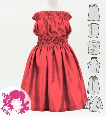 Hula Keiki Solid Shantung Set-Up / Luxury Collection / Salmon Pink / Jp155spi