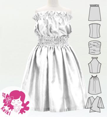 Hula Keiki Solid Shantung Set-Up / Luxury Collection / White / Jp155wh