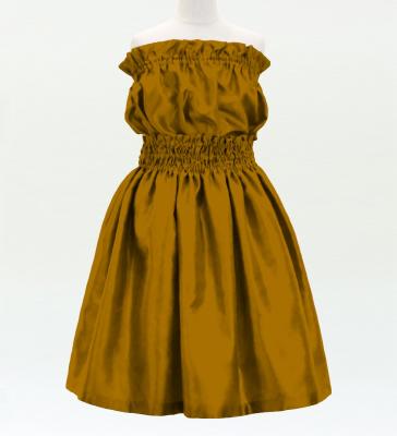Hula Keiki Solid Shantung Set-Up / Luxury Collection / Yellow Brown / Jp155yebr