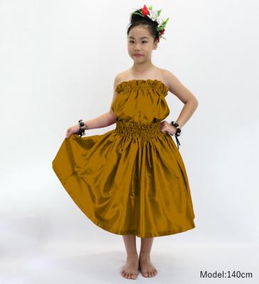 Hula Keiki Solid Shantung Set-Up / Luxury Collection / Yellow Brown / Jp155yebr