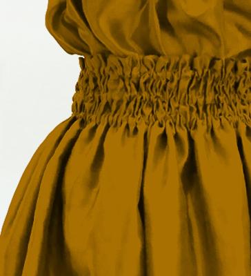 Hula Keiki Solid Shantung Set-Up / Luxury Collection / Yellow Brown / Jp155yebr