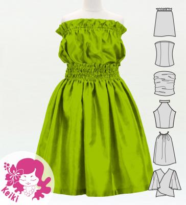 Hula Keiki Solid Shantung Set-Up / Luxury Collection / Yellow Green / Jp155yegr