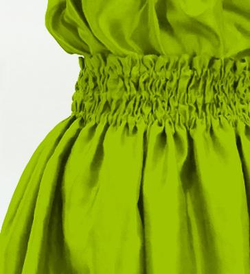 Hula Keiki Solid Shantung Set-Up / Luxury Collection / Yellow Green / Jp155yegr