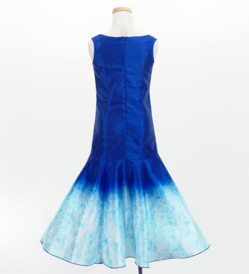 Hula Kids Shantung Long Gradation Dress / Luxury Collection / Blue & White / Jp156blwh