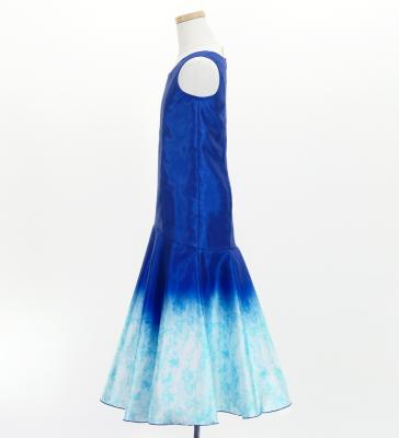 Hula Kids Shantung Long Gradation Dress / Luxury Collection / Blue & White / Jp156blwh
