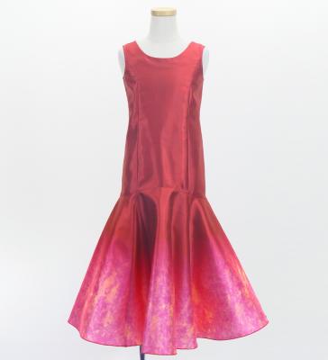 Hula Kids Shantung Long Gradation Dress / Luxury Collection / Dark Pink & Pink / Jp156dpipi
