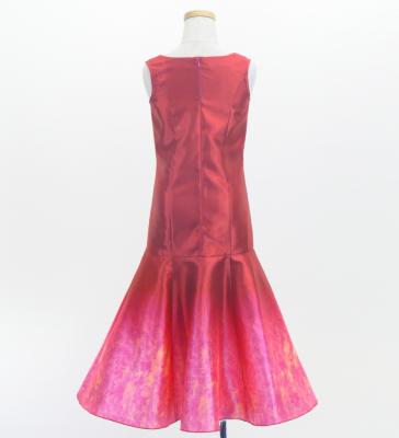 Hula Kids Shantung Long Gradation Dress / Luxury Collection / Dark Pink & Pink / Jp156dpipi