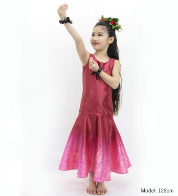Hula Kids Shantung Long Gradation Dress / Luxury Collection / Dark Pink & Pink / Jp156dpipi