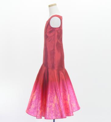 Hula Kids Shantung Long Gradation Dress / Luxury Collection / Dark Pink & Pink / Jp156dpipi