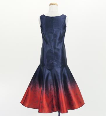 Hula Kids Shantung Long Gradation Dress / Luxury Collection / Navy & Dark Red / Jp156nvdrd