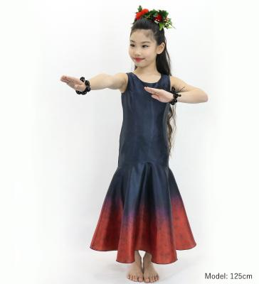 Hula Kids Shantung Long Gradation Dress / Luxury Collection / Navy & Dark Red / Jp156nvdrd