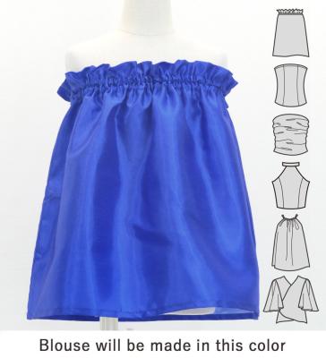 Hula Keiki Set-Up with Kukui Flower & Kukui Nut Lei Print / Luxury Collection / Blue / Jp159bl
