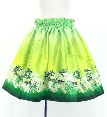 Hula Keiki Set-Up with Kukui Flower & Kukui Nut Lei Print / Luxury Collection / Light Green / Jp159lgr