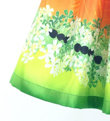 Hula Keiki Set-Up with Kukui Flower & Kukui Nut Lei Print / Luxury Collection / Orange / Jp159or